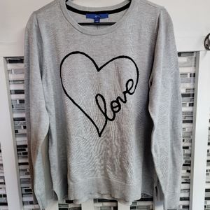 NWT Apt. 9 "Love" sweater size Large